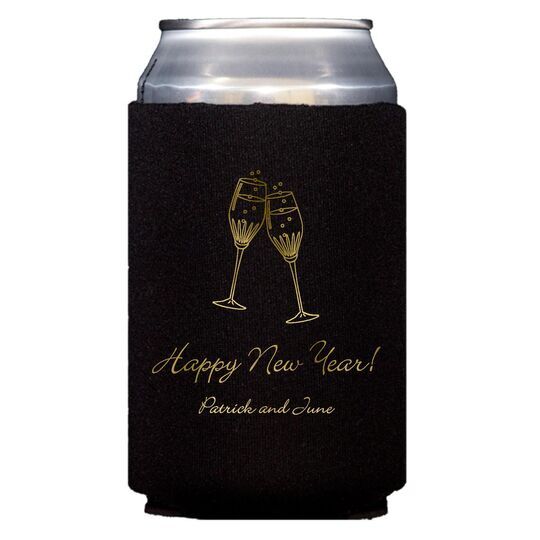 Champagne Crystal Toast Collapsible Koozies